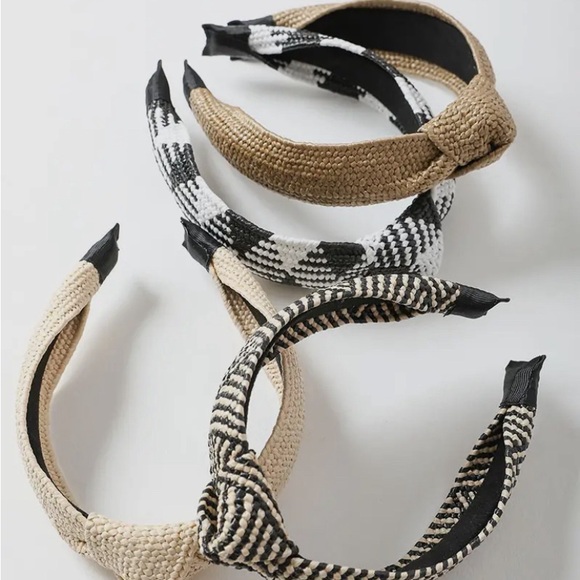 Bohemian Straw Rattan Knotted Headband - Picture 2 of 4